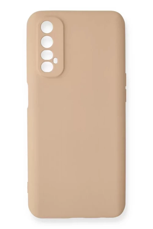 Newface Realme 7 Kılıf Nano İçi Kadife Silikon - Pudra