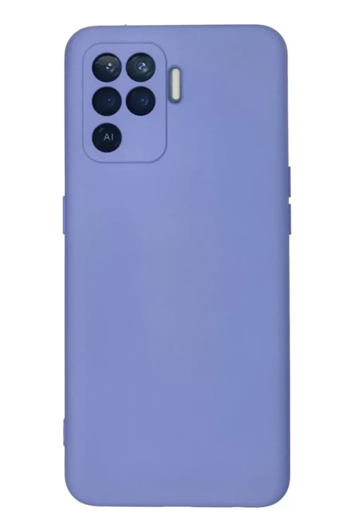 Newface Oppo Reno 5 Lite Kılıf Nano İçi Kadife Silikon - Lila
