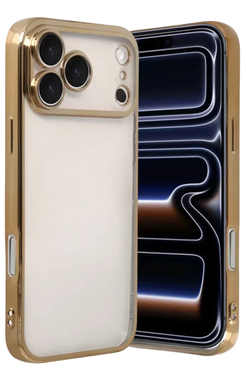 Newface Apple İphone 17 Pro Max Razer Lensli Silikon - Gold