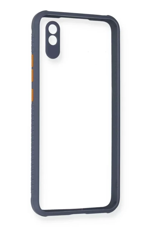 Newface Xiaomi Redmi 9A Kılıf Miami Şeffaf Silikon - Gri