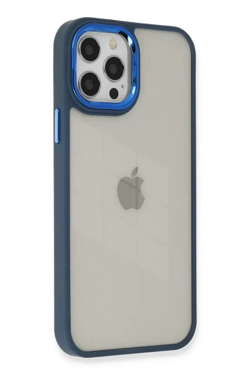 Newface İphone 12 Pro Max Kılıf Dora Kapak - Mavi