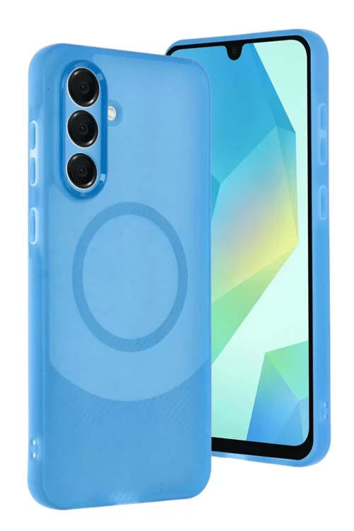Newface Samsung A16 5G Kılıf Maya Karbon Kapak - Mavi