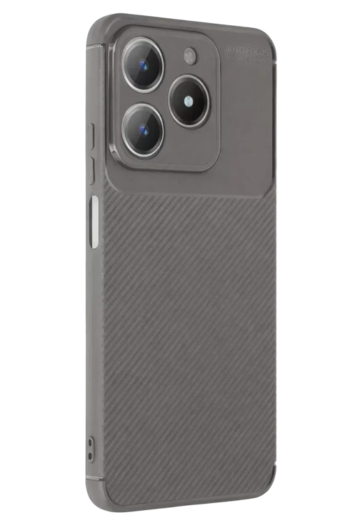 Newface Realme C61 Kılıf Auto Focus Karbon Kapak - Gri