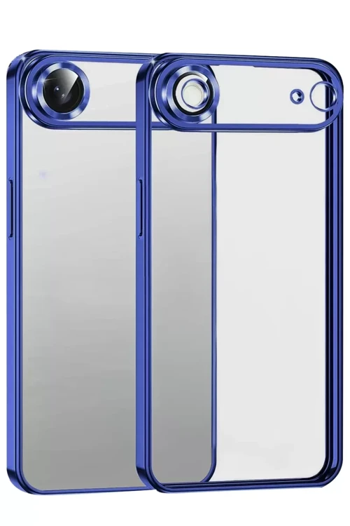 Newface Apple İphone 17 Air Razer Lensli Silikon - Lacivert