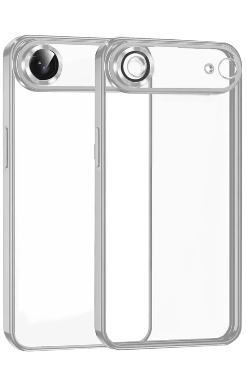 Newface Apple İphone 17 Air Razer Lensli Silikon - Gümüş