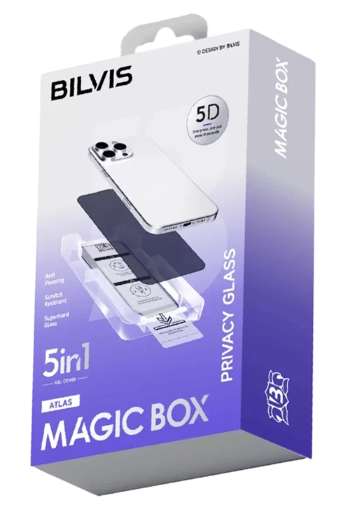 Newface Apple İphone 16 Pro Bilvis 5İn1 5D Magic Hayalet Cam Ekran Koruyucu - Siyah