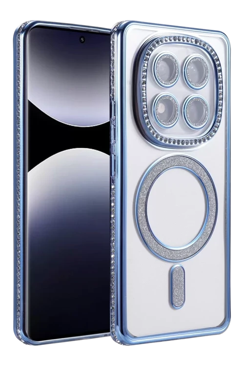 Newface Xiaomi Redmi Note 14 Pro 5G Joke Simli Magneticsafe Kılıf - Mavi