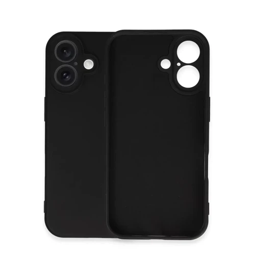 İphone 16 Plus Kılıf Nano İçi Kadife Silikon - Siyah