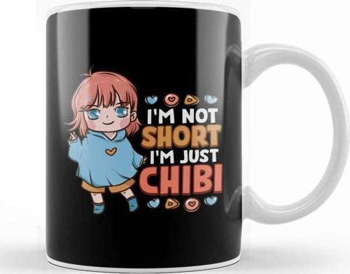 I M Not Short I M Just Chibi Little Anime Girl Kupa Bardak Porselen