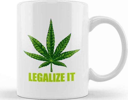 Weed Legalize It Marijuana Cannabis 01 Kupa Bardak Porselen