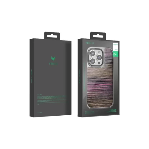 Venco İphone 15 Pro Max Wave Kapak - Koyu Kahve