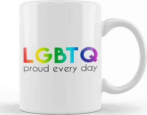 Gay Pride Lgbtq Proud Every Day Pride Kupa Bardak Porselen