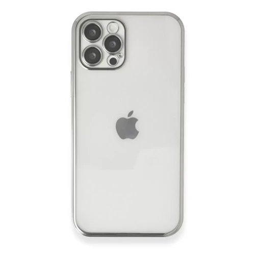 İphone 12 Pro Max Kılıf Razer Lensli Silikon - Gümüş