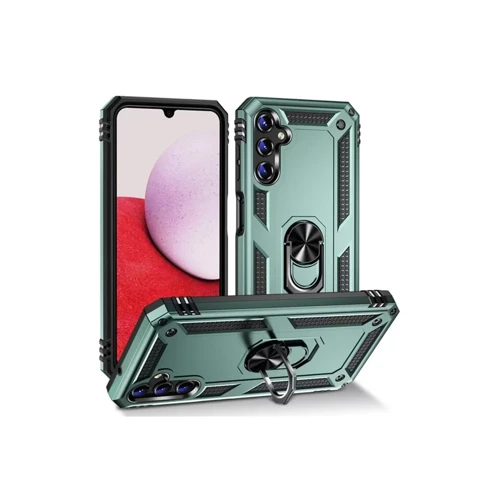 Samsung Galaxy A04S Kılıf Sofya Yüzüklü Silikon Kapak - Yeşil