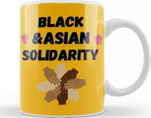 Black Asian Solidarity Stop Aapı Hate Kupa Bardak Porselen