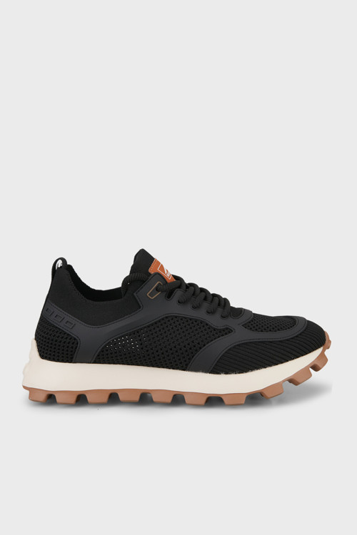 Logolu Deri Sneaker Erkek Ayakkabı 15221326S1 SİYAH