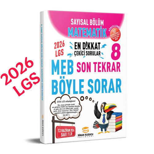 2026 LGS SAYISAL BÖLÜM SON TEKRAR MATEMATİK SORU BANKASI sinan kuzucu
