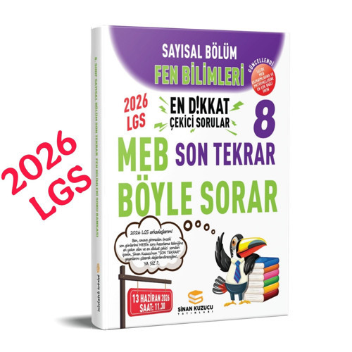 2026 LGS SAYISAL BÖLÜM SON TEKRAR FEN BİLİMLERİ SORU BANKASI sinan kuzucu