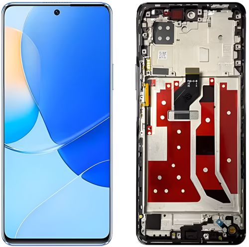 Huawei Nova 9 Se Jln-Lx1 Jln-Lx3 Rmx2190 Uyumlu Çıtalı Hk Lcd Ekran Dokunmatik Siyah