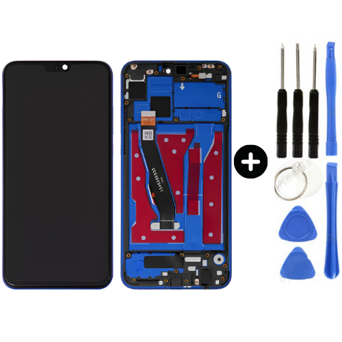 Huawei Honor 8X Tfy-Lx2 Jsn-L11 Jsx-L22 Uyumlu Çıtalı Oled Lcd Ekran Dokunmatik Mavi + Tamir Seti