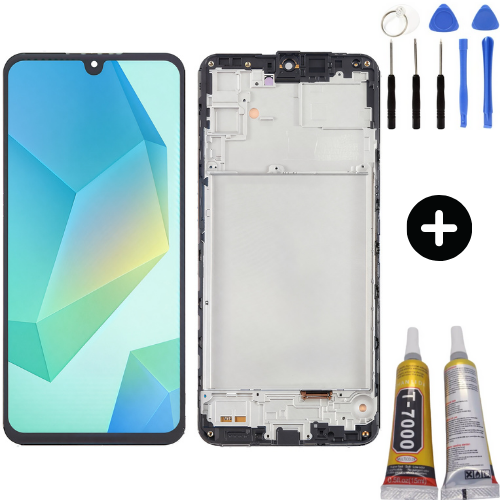Samsung Galaxy A16 4G Sm-A165 Uyumlu Çıtalı Servis Lcd Ekran Dokunmatik + Montaj Seti