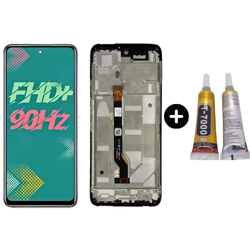 İnfinix Hot 11S X6812B X6812 Uyumlu Çıtalı Servis Lcd Ekran Dokunmatik + B7000