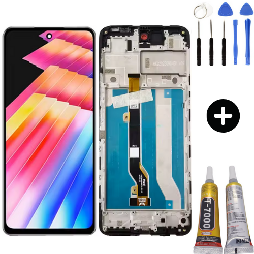 İnfinix Hot 30 X6831 Uyumlu Çıtalı Lcd Ekran Dokunmatik + Montaj Seti
