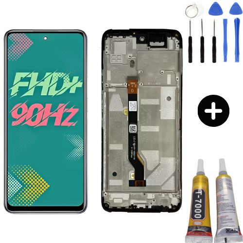 İnfinix Hot 11S X6812B X6812 Uyumlu Çıtalı A Kalite Lcd Ekran Dokunmatik + Montaj Seti