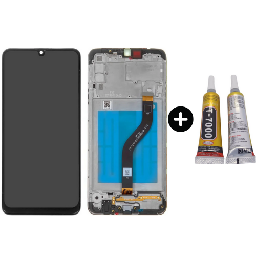 Samsung Galaxy A20S Sm-A207 Uyumlu Çıtalı Hk Lcd Ekran Dokunmatik + B7000