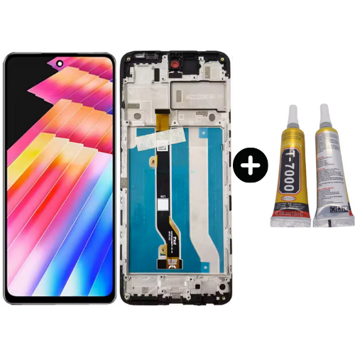 İnfinix Hot 30 X6831 Uyumlu Çıtalı HK Lcd Ekran Dokunmatik + B7000