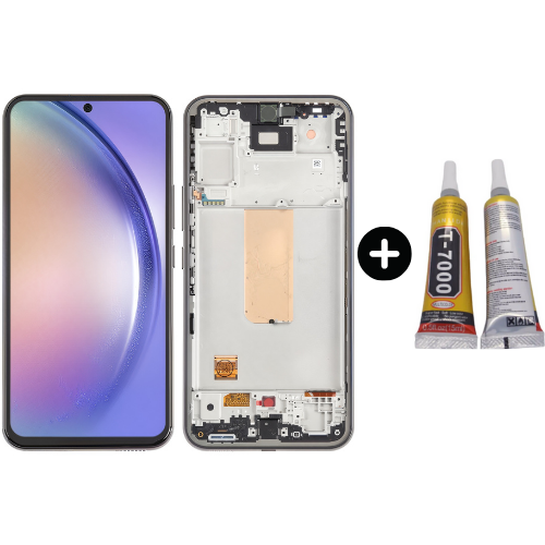 Samsung Galaxy A54 Sm-A546 Uyumlu Çıtalı Hk Lcd Ekran Dokunmatik + B7000
