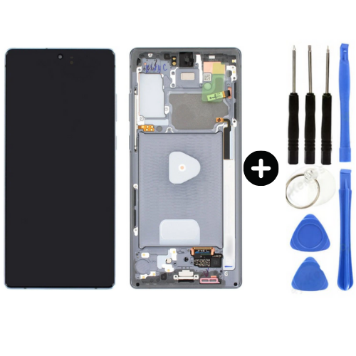Samsung Galaxy Note 20 Sm-N980 Uyumlu Yan Sanayidir Çıtalı Lcd Ekran Dokunmatik Siyah + Tamir Seti