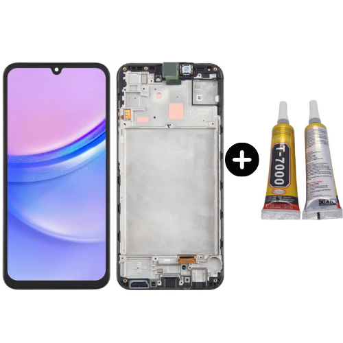 Samsung Galaxy A15 Sm-A155 Uyumlu Çıtalı Lcd Ekran Dokunmatik + B7000