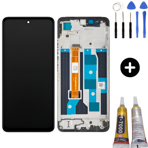 Oppo Realme C65 Rmx3910 Uyumlu Çıtalı Servis Lcd Ekran Dokunmatik + Montaj Seti