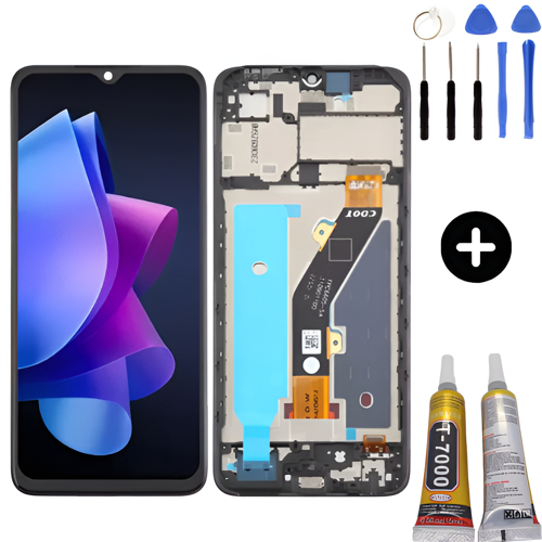 Tecno Spark Go 2023 BF7 Uyumlu Çıtalı OLED Lcd Ekran Dokunmatik + Montaj Seti