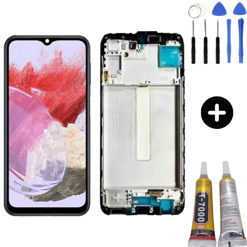 Samsung Galaxy M34 5G Sm-M346 Uyumlu Çıtalı Lcd Ekran Dokunmatik + Montaj Seti