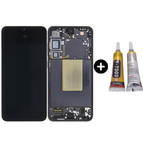 Samsung Galaxy S23 Plus Sm-S916 Uyumlu Çıtalı Yan Sanayidir Lcd Ekran Dokunmatik Siyah + B7000