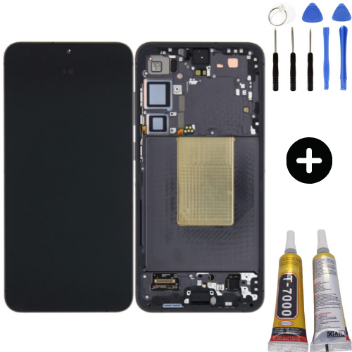 Samsung Galaxy S24 Plus Sm-S926 Uyumlu Çıtalı Oled Lcd Ekran Dokunmatik Siyah + Montaj Seti