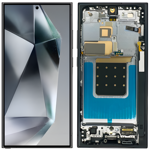 Samsung Galaxy S24 Ultra Sm-S928 Uyumlu Çıtalı A Kalite Lcd Ekran Dokunmatik Siyah