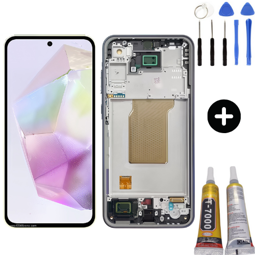 Samsung Galaxy A35 5G Sm-A356 Uyumlu Çıtalı Lcd Ekran Dokunmatik + Montaj Seti