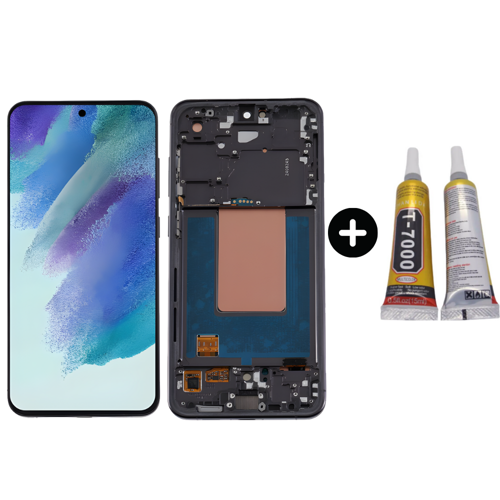 Samsung Galaxy S24 Fe Sm-S721 Uyumlu Çıtalı Oled Lcd Ekran Dokunmatik Siyah + B7000