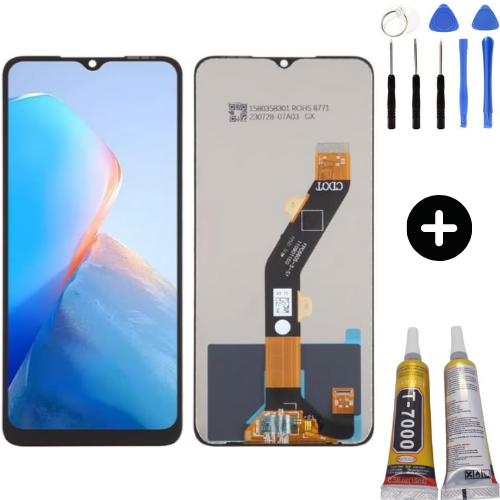 Tecno Smart 7 Plus X6517 Uyumlu Servis Lcd Ekran Dokunmatik + Montaj Seti