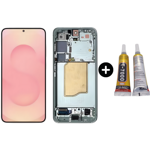Samsung Galaxy S25 Sm-S931 Uyumlu Çıtalı Hk Lcd Ekran Dokunmatik Siyah + B7000