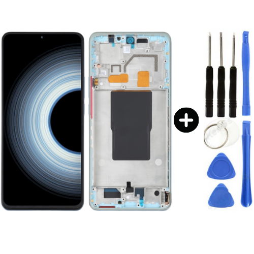 Xiaomi Mi 12T Pro 22081212G 22081212Ug Uyumlu Çıtalı A Kalite Lcd Ekran Dokunmatik Mavi + Tamir Seti