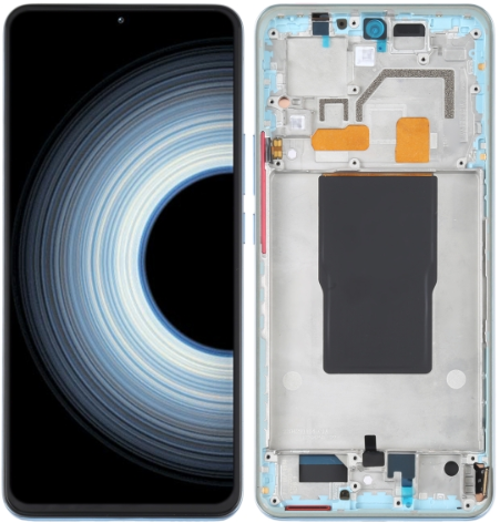 Xiaomi Mi 12T Pro 22081212G 22081212Ug Uyumlu Çıtalı Hk Lcd Ekran Dokunmatik Mavi