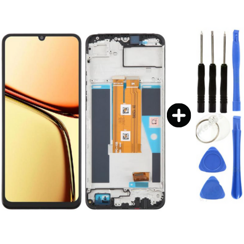 Oppo Realme C61 Rmx3930 Uyumlu Çıtalı Oled Lcd Ekran Dokunmatik + Tamir Seti