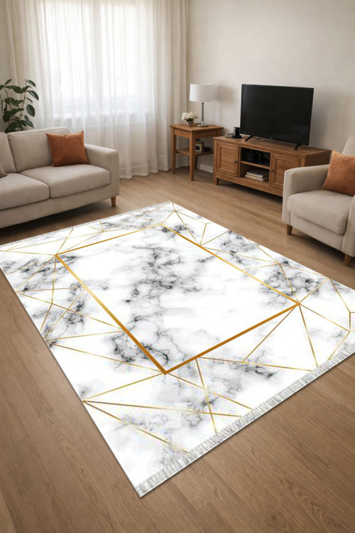 Dokuma taban Kaymaz Dijital Baskılı Yıkanabilir Leke Tutmayan Salon Halısı Yolluk