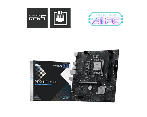 PRO H810M-E Intel H810 Soket 1851 DDR5 6400+(OC)MHz mATX Gaming (Oyuncu) Anakart