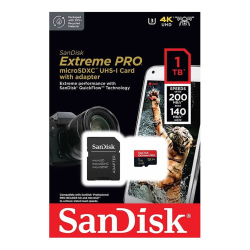 Extreme Pro 1tb 200MB/S Microsdxc Hafıza Kartı (Türkiye Garantili)
