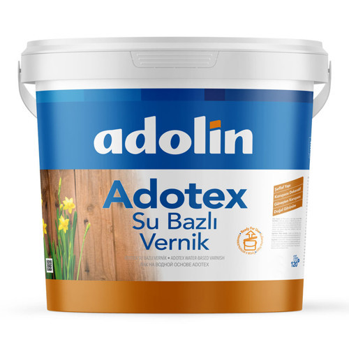 Adotex Su Bazlı Kokusuz Vernik Ahşap ve Hobi Verniği Parlak Şeffaf 2,5 Lt